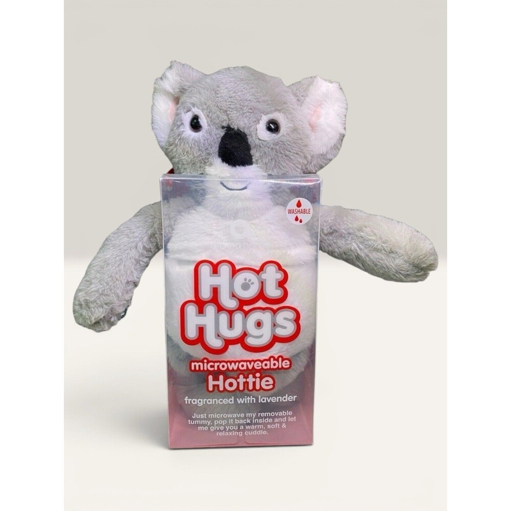 Aroma Home Hot Hugs Koala Plush Microwavable Lavender Hottie NEW